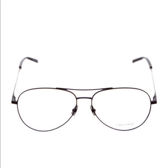 Authentic Saint Laurent black metal demo aviator eyeglasses YSL - Picture 7 of 10